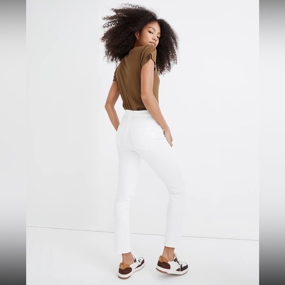 Madewell Stovepipe Jeans in Pure White MC636 Size 29 - Picture 5 of 8